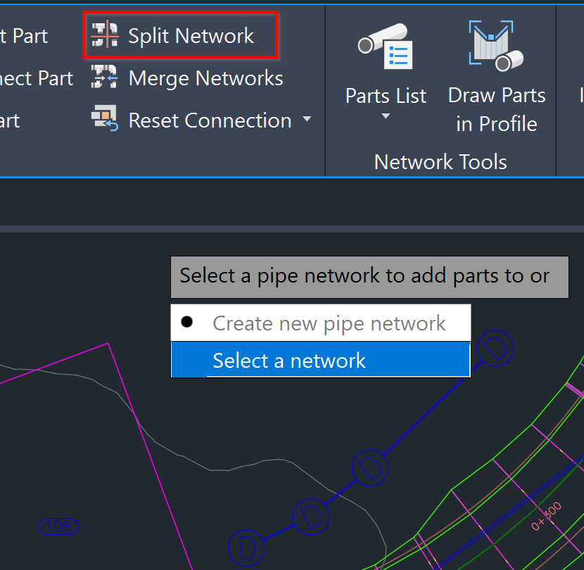 How to move components between different pipe networks in Civil 3D