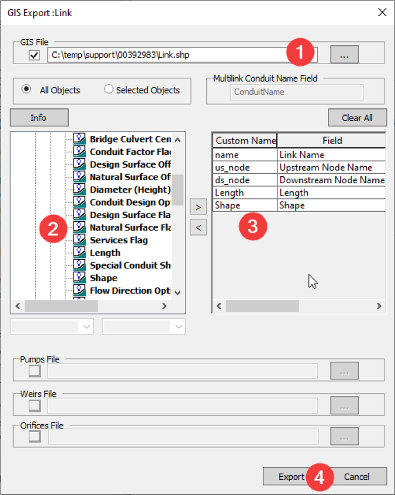 How to import/export GIS data in XPSWMM