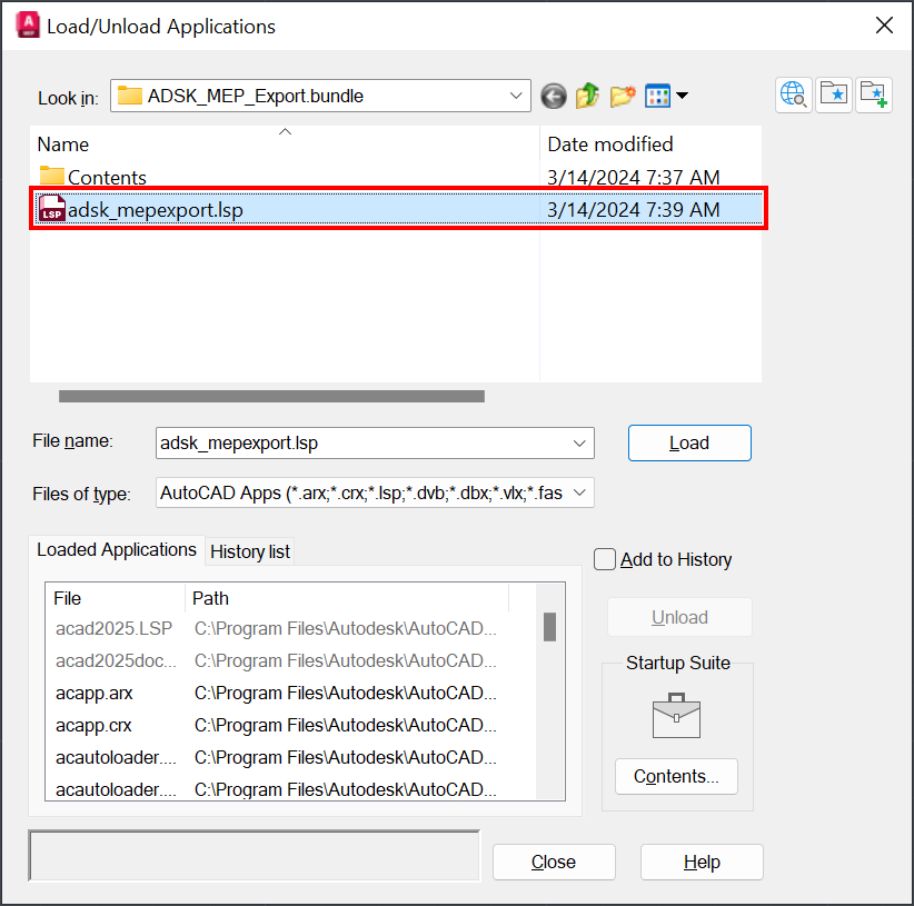 EXPORTMEP command missing in AutoCAD MEP