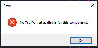 Cannot assign a pipeline tag in an AutoCAD Plant 3D Project