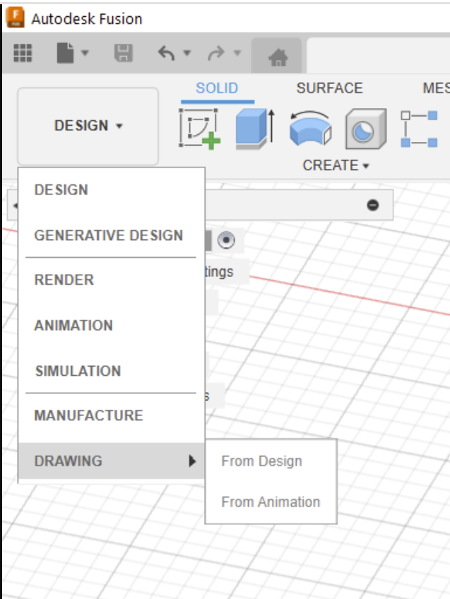 Unable to create a drawing in Autodesk Fusion