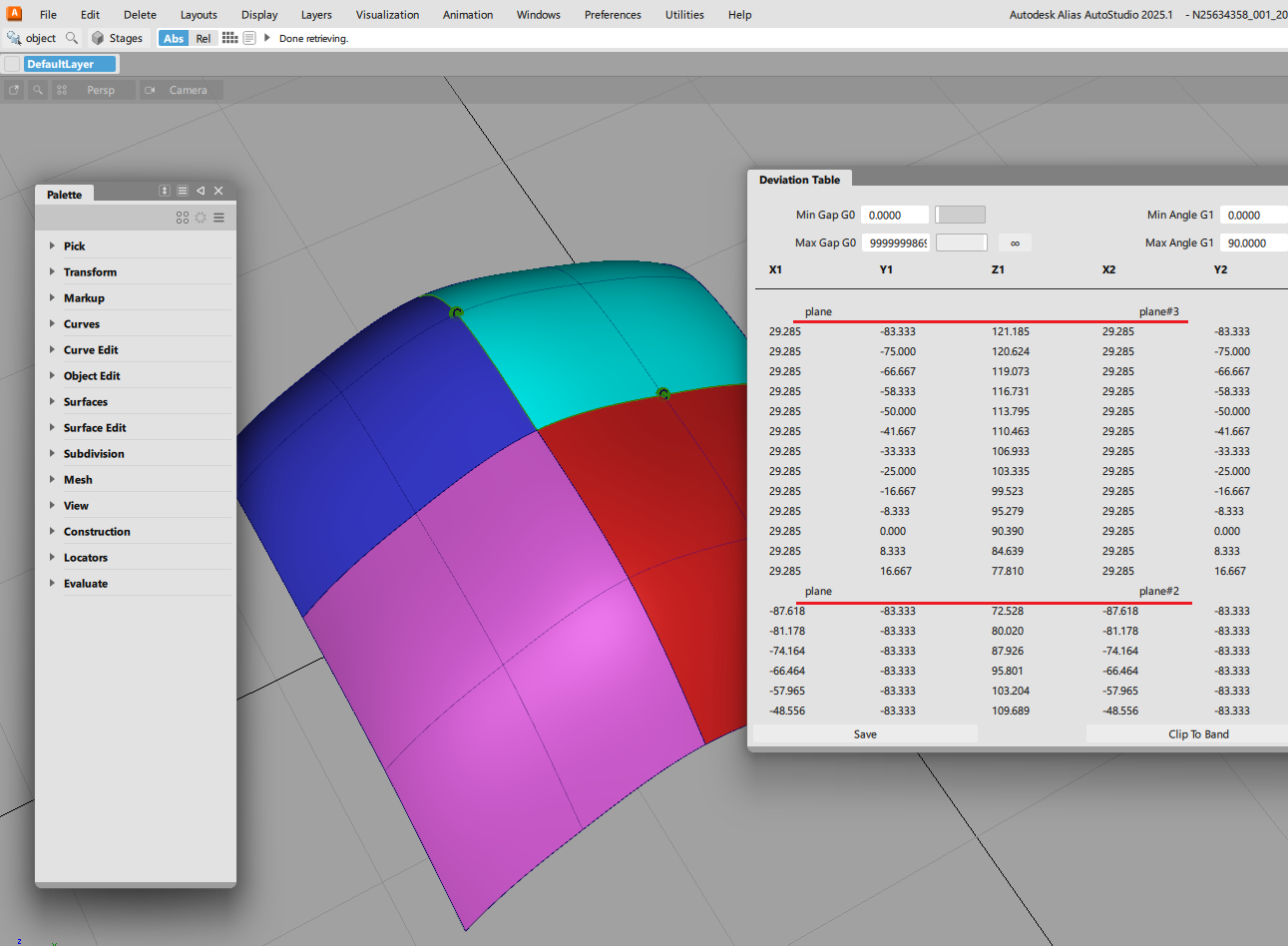 Surface Continuity ロケータの選択解除や削除を行っても、Deviation Table の表示が適切に更新されない（Alias）