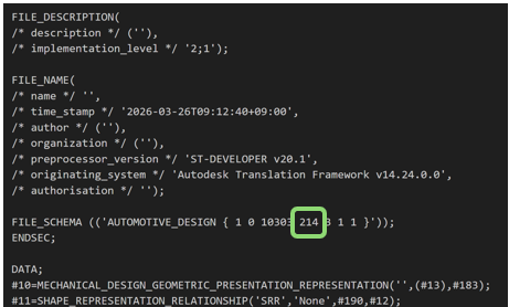 What STEP file format version does Autodesk Fusion export