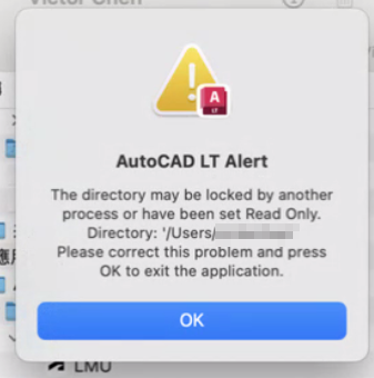 Open AutoCAD LT for Mac meet Alert