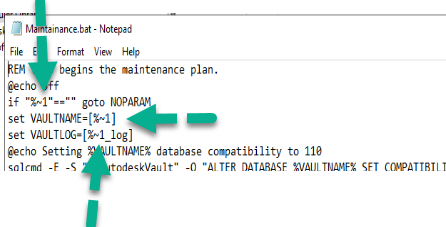 How to set up a SQL Maintenance Plan for a Vault with a name that ...