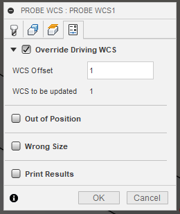 "The WCS override is the same as the Setup..." when probing in Autodesk ...