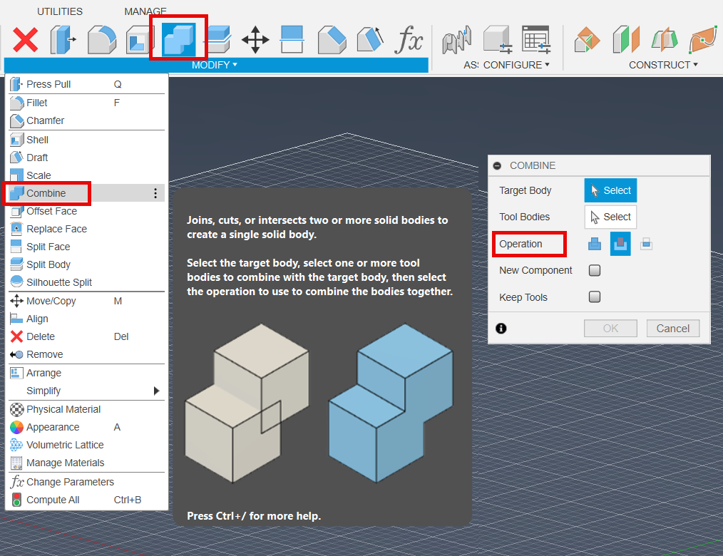 Combine feature preview