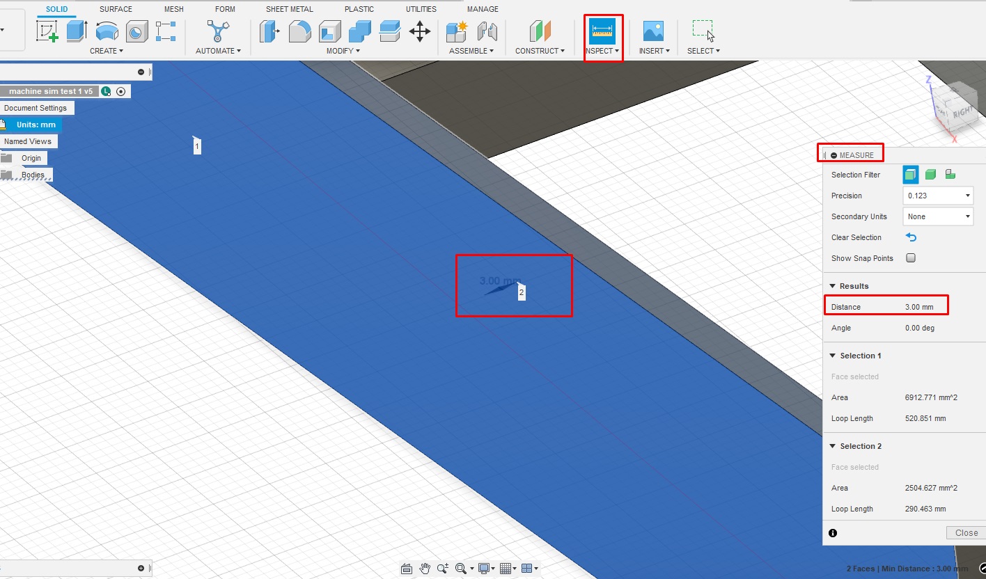 How to measure the wall thickness in Fusion