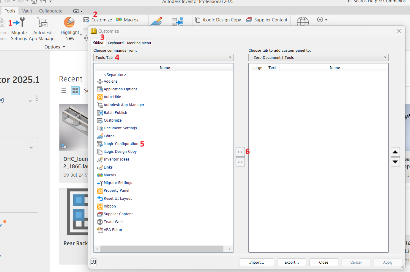 Inventor の再起動後に Inventor iLogic の環境設定が失われる