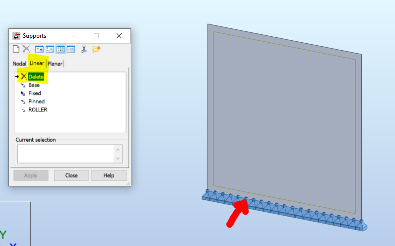 Unnecessary reactions for walls in Robot Structural Analysis