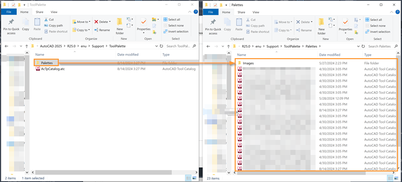 Not possible to create or edit custom tool palettes in AutoCAD products