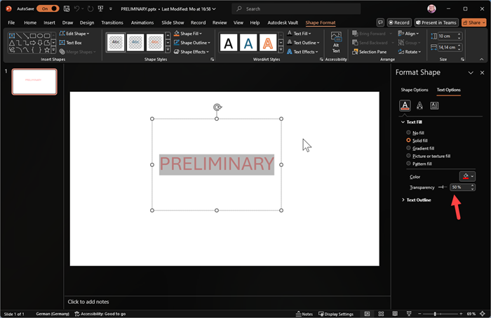 Not able to create transparent text in an Inventor drawing