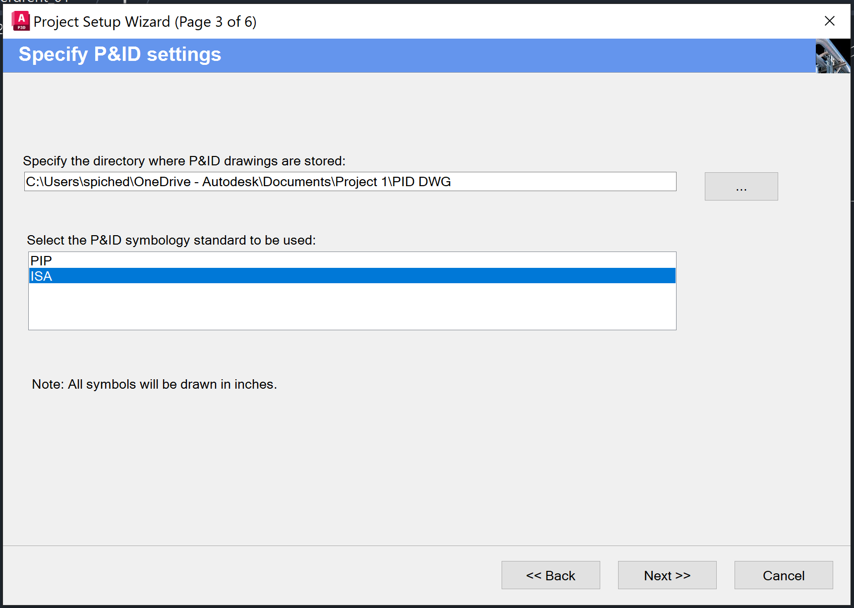 AutoCAD Plant 3D で新しいプロジェクトを作成するときに ISA 規格が