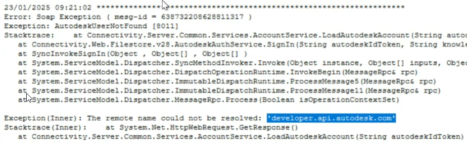 "The user name and/or password appears to be invalid; please try again ...