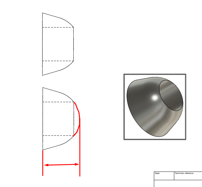 How to get a dimension on a trimmed arc in a drawing in Fusion