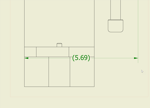 Option to display dimension text above geometry in an Inventor drawing