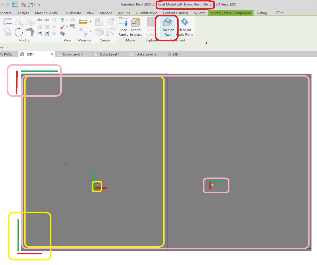 Placing families on Linked IFC vs Revit Models with rotated Project ...