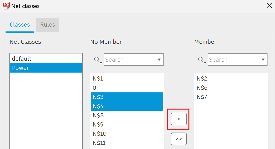 How to create custom copper clearance for specific nets in EAGLE