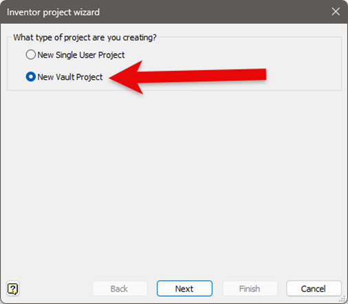 Using a single Inventor Project with Vault