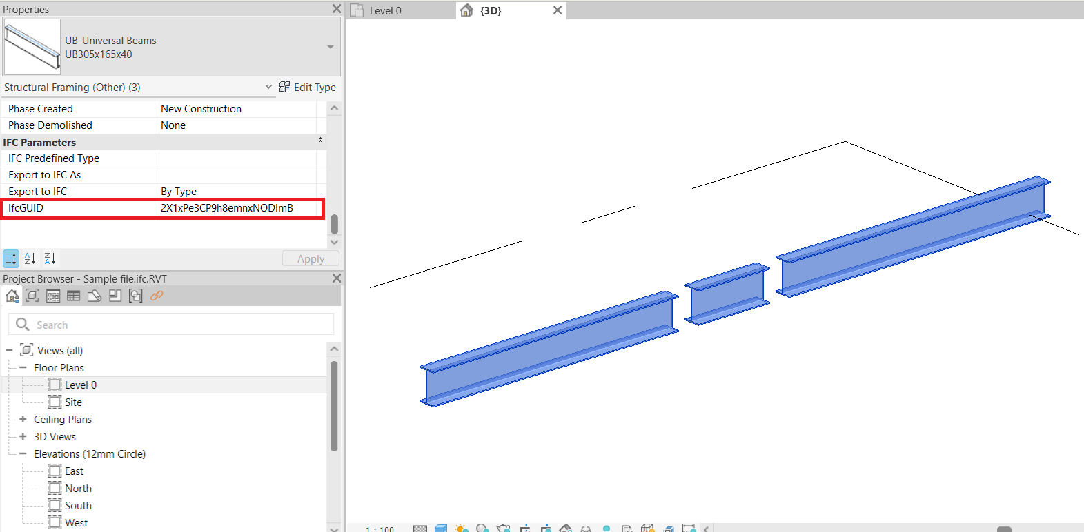 在 Revit 中拆分梁后生成重复的 ifcGUID