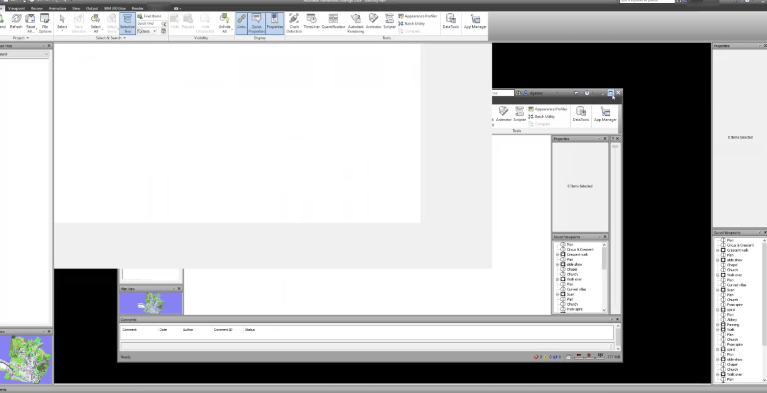 Scene is white when launching Navisworks or opening a model