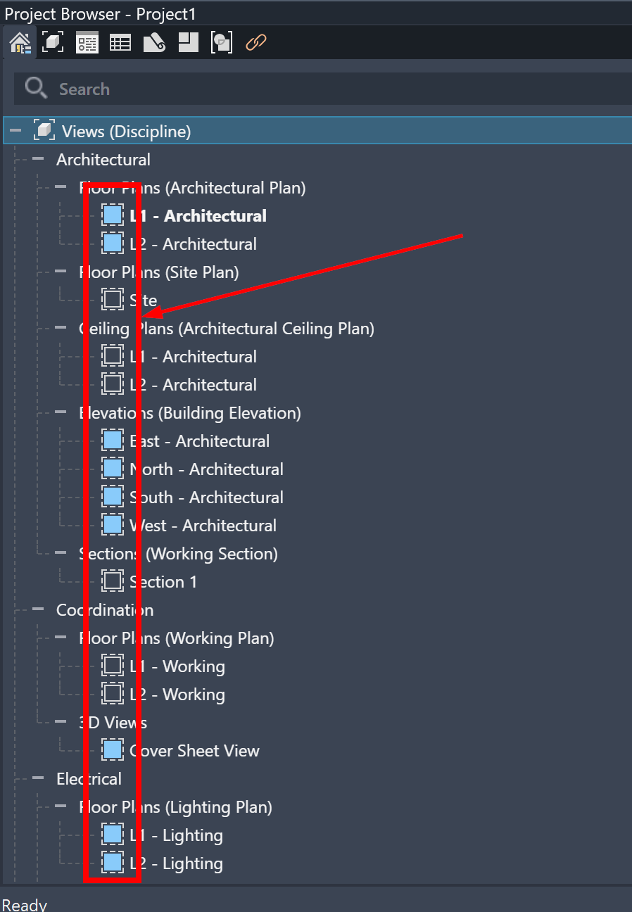 View Placement Sheet Status icons are missing next to views in project ...