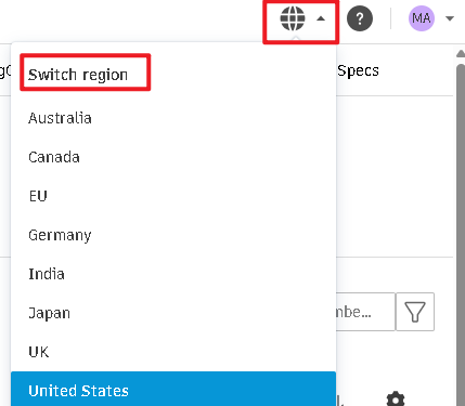 Switch region Panel