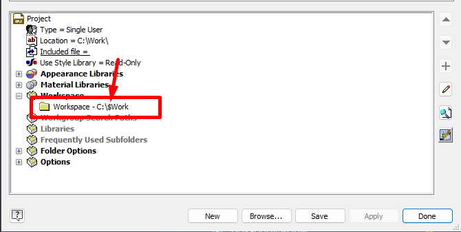 When checking in Inventor files into Vault the folder path is incorrect