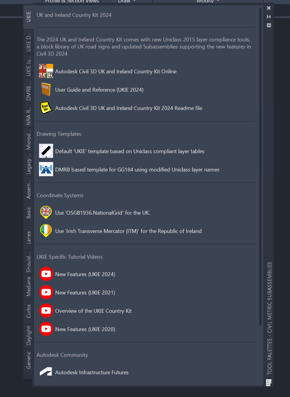 Civil 3D Tool Palettes: Tabs Missing After Installing Country Kit