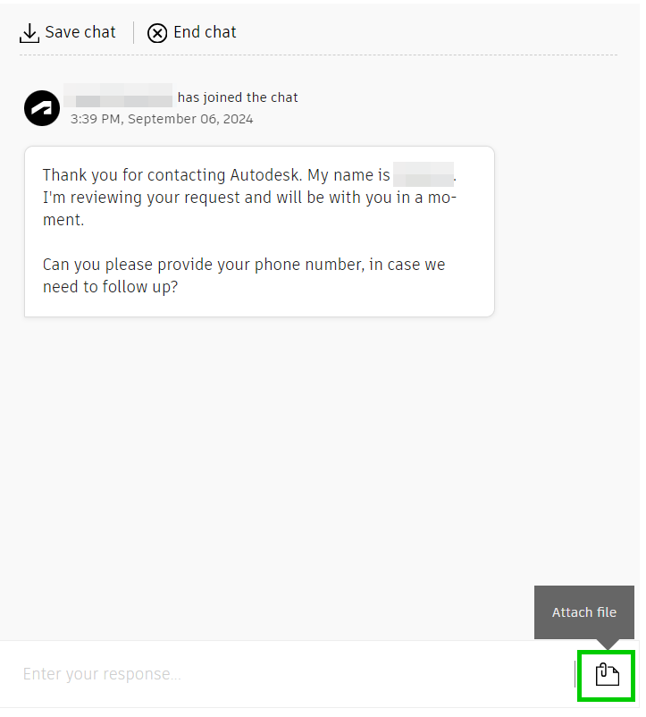 How to attach files during live chat support