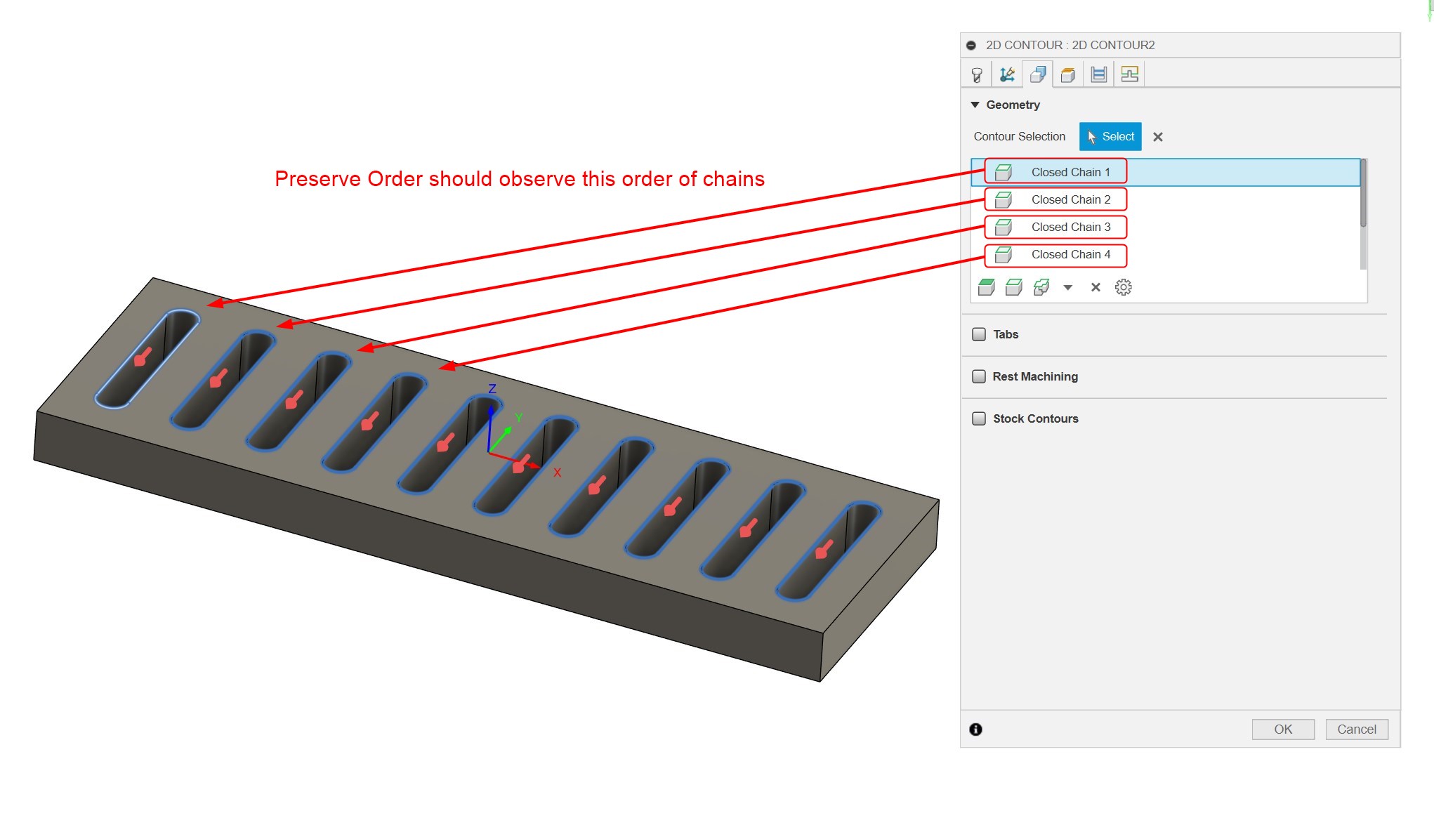 Preserve Order option does not work with 2D Contour toolpath in ...