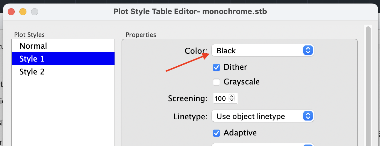 Plot styles created in AutoCAD for Mac is not working in AutoCAD for ...