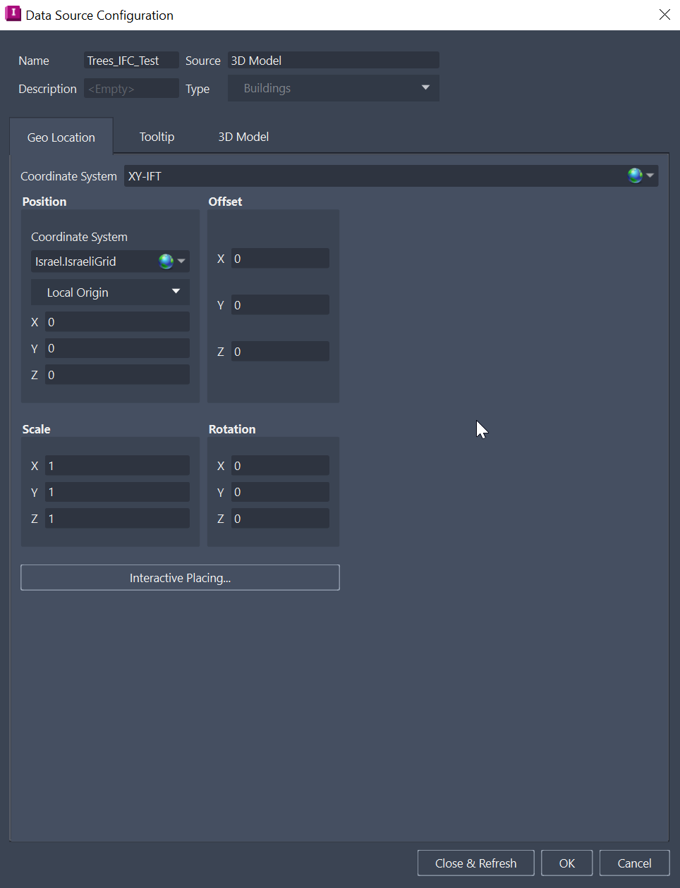 How to import IFC file to the correct coordinates in InfraWorks