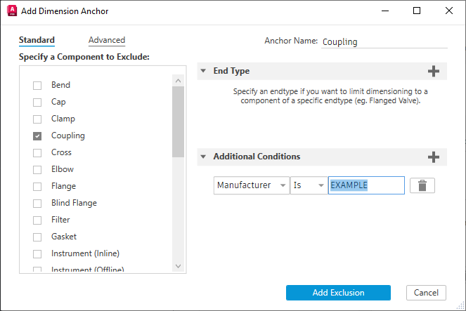 How to exclude isometric dimensions for specific components based on ...