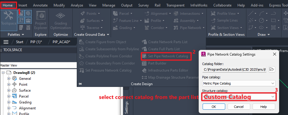 Insertion rim elevation of the structure is different from the ...