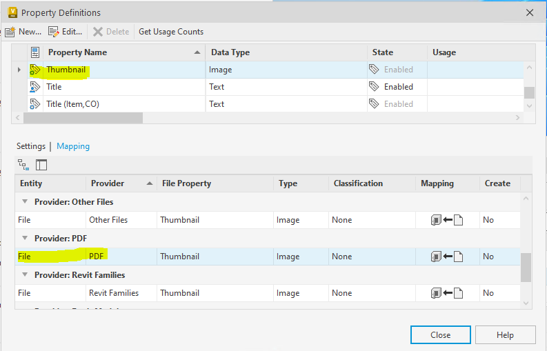 The Vault thumbnail preview shows the pdf icon instead of the preview