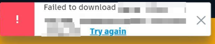 'Failed to download [file name] Try Again' when downloading Submittal ...