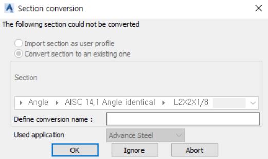 Export SDNF results in blank section names for angle profiles in ...