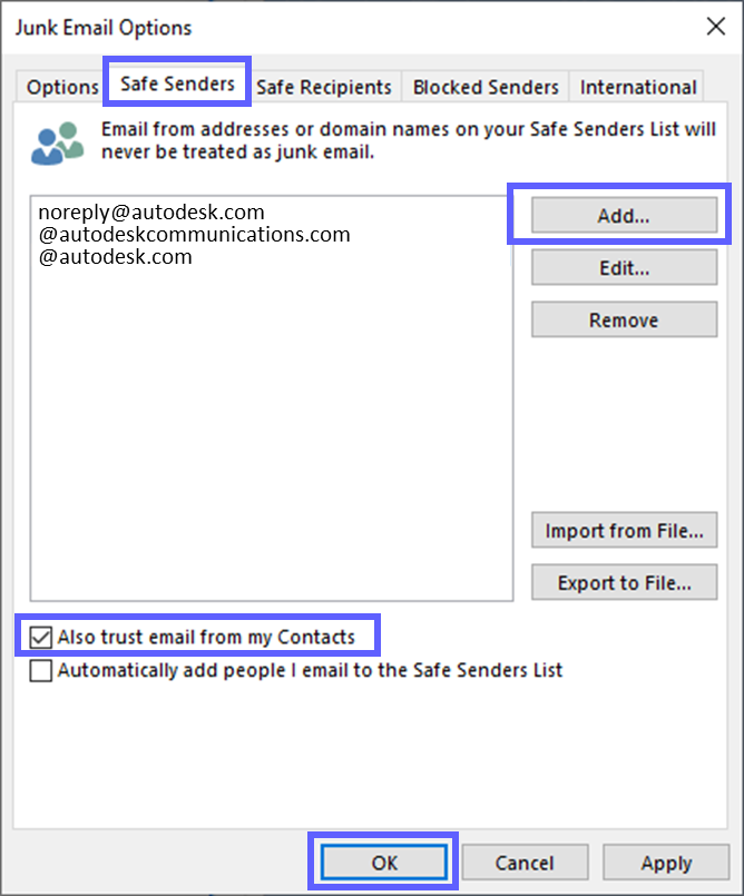How to make sure order confirmation emails and other Autodesk related ...