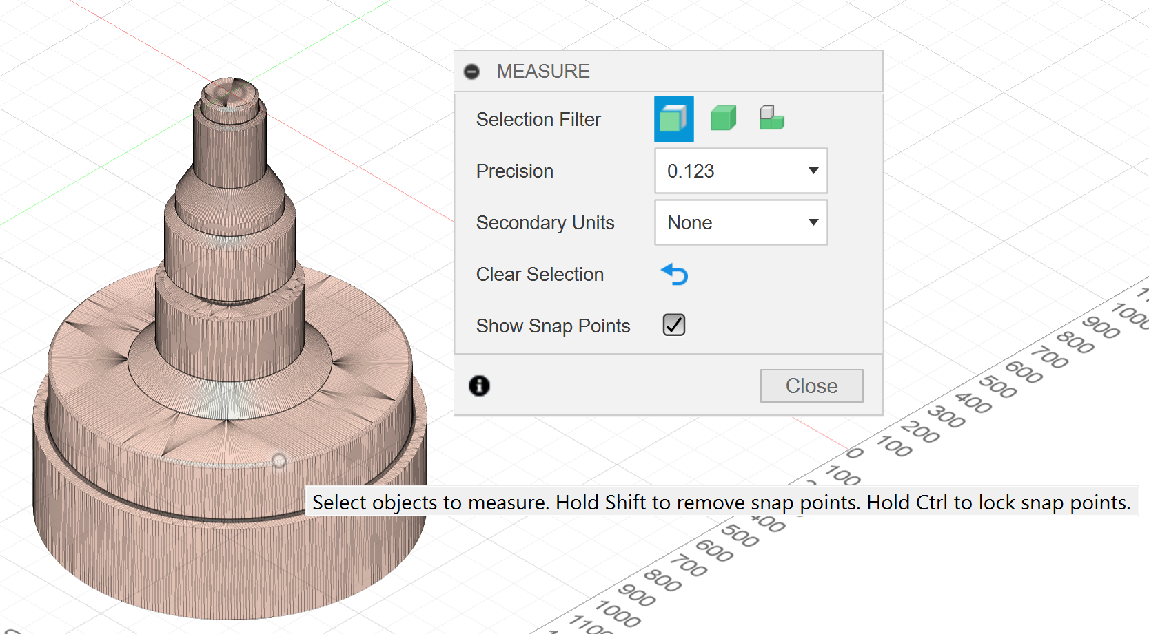 How to measure the stock after toolpath simulation in Fusion
