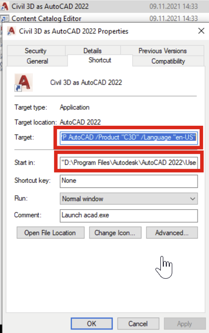 如何使用默认的自定义配置启动 Civil 3D