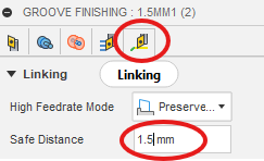 Groove finishing stops at the last program point rather than retracting ...