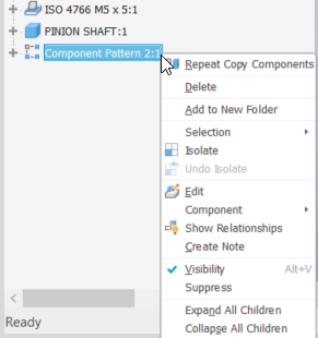 Copy and Paste operation not available for component pattern in ...