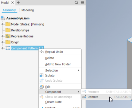 Copy and Paste operation not available for component pattern in ...