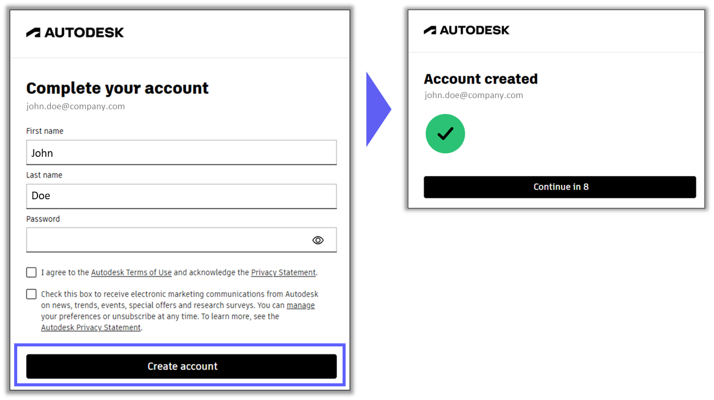 招待されたユーザーのユーザー登録