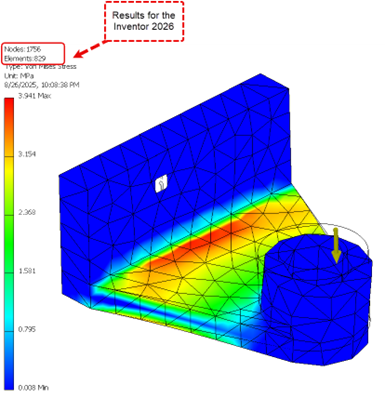 Change in FEA meshing Inventor 2025 to 2026