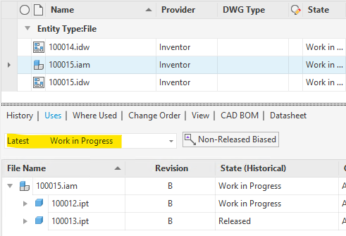 当前文件版本处于“Work in Progress”状态时，如何打开处于“Released”状态的文件