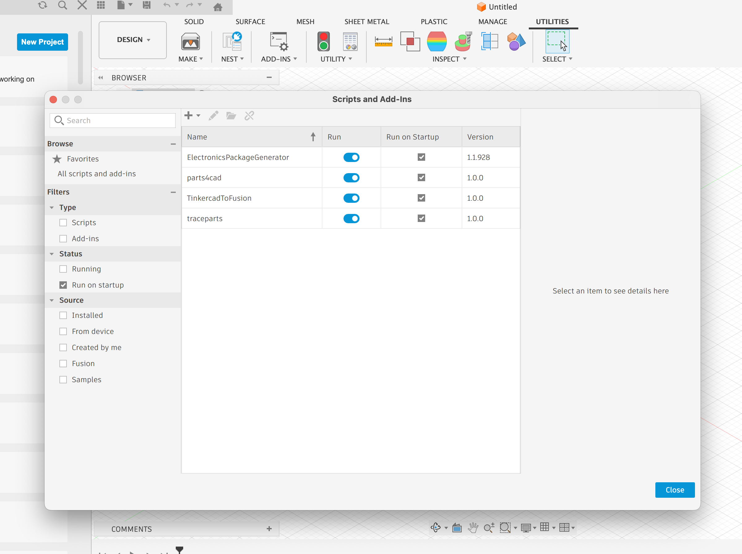 How to disable the automatic launch of a Fusion App/Add-ins