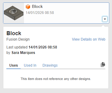 Version history is missing in the data panel in Autodesk Fusion