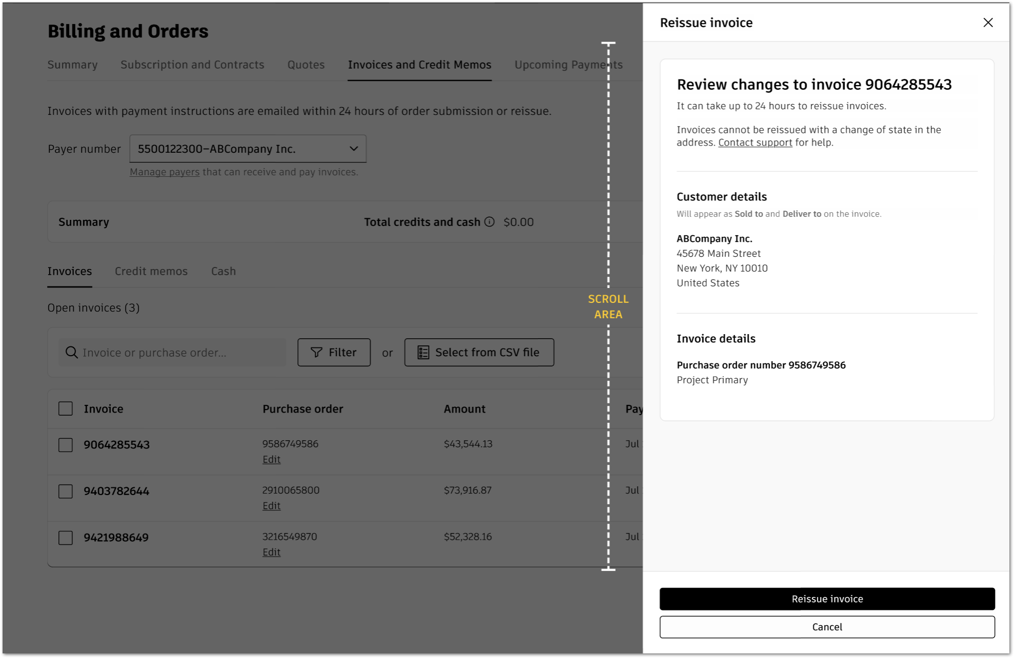 Update an open invoice in your Autodesk account